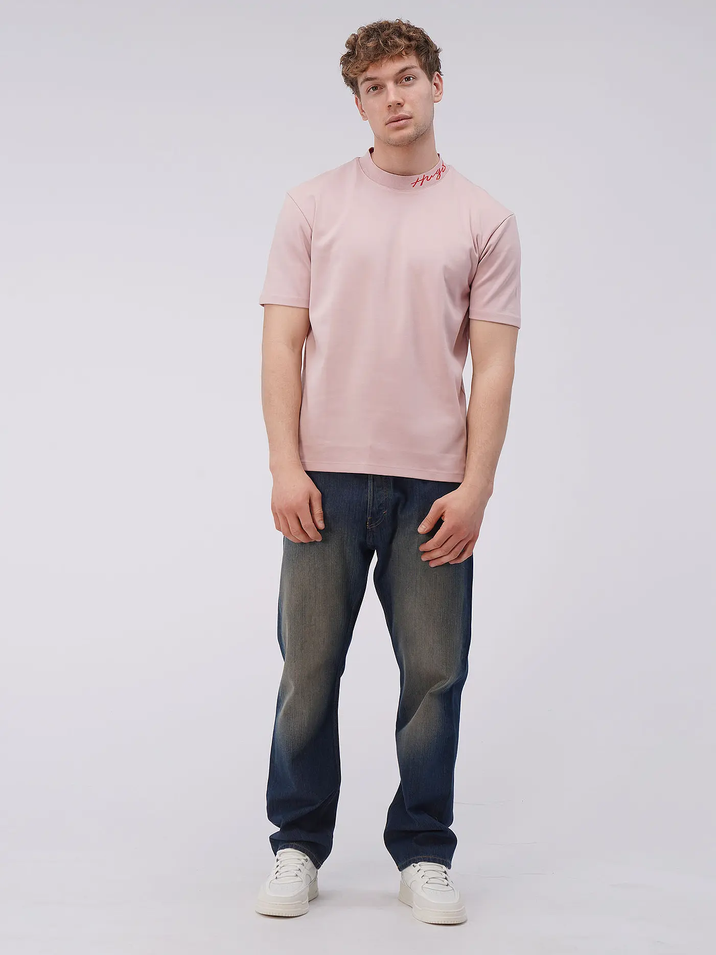 HUGO | T-Shirt DEMMING | rosa